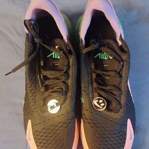 Nike Black and Pink Air Max Shoes